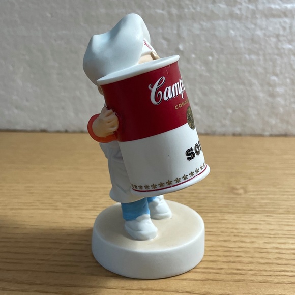 Vintage Campbells Soup Kid Figurine Boy Holding Soup Can Porcelain 4.5 Inch 2003 - Picture 4 of 8